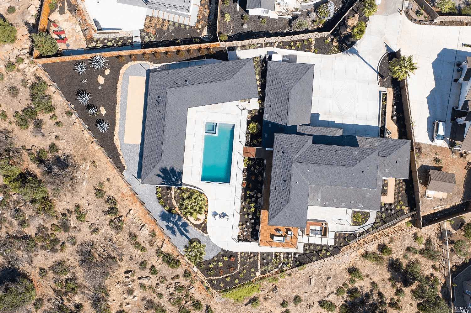 Aerial View of a House