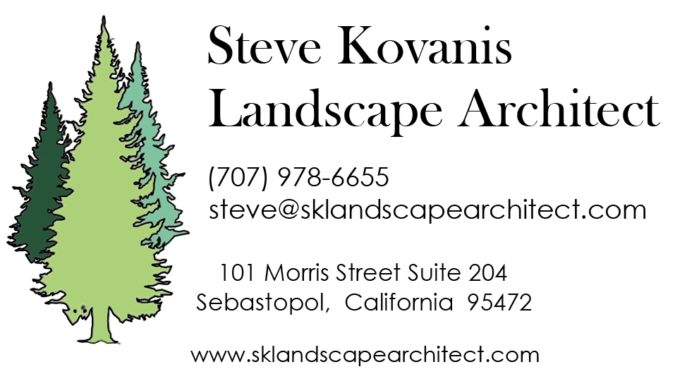 Steve Kovanis Landscape Architect Business Card